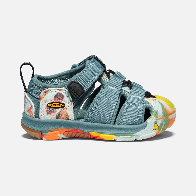 Keen Newport H2 Baby Sandalen Kinder DE-69843 New Aco Collage - Keen Kinderschuhe Blau